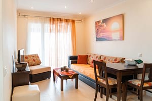 Wohnzimmer des 1-Zimmer-Apartment im 1. OG